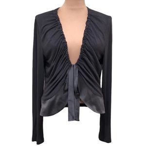 Anthropologie People Like Frank Cardigan Sweater Size Small Gray